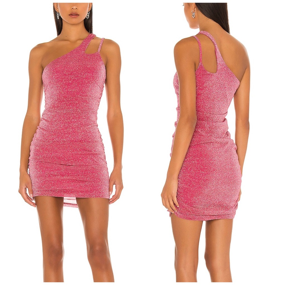 Superdown Jayden Glitter Sparkle Mini Dress